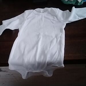 Gerber White Long Sleeve Baby Bodysuit